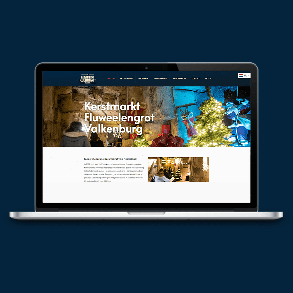 Website Kerstmarkt-fluweelengrot Webdesign