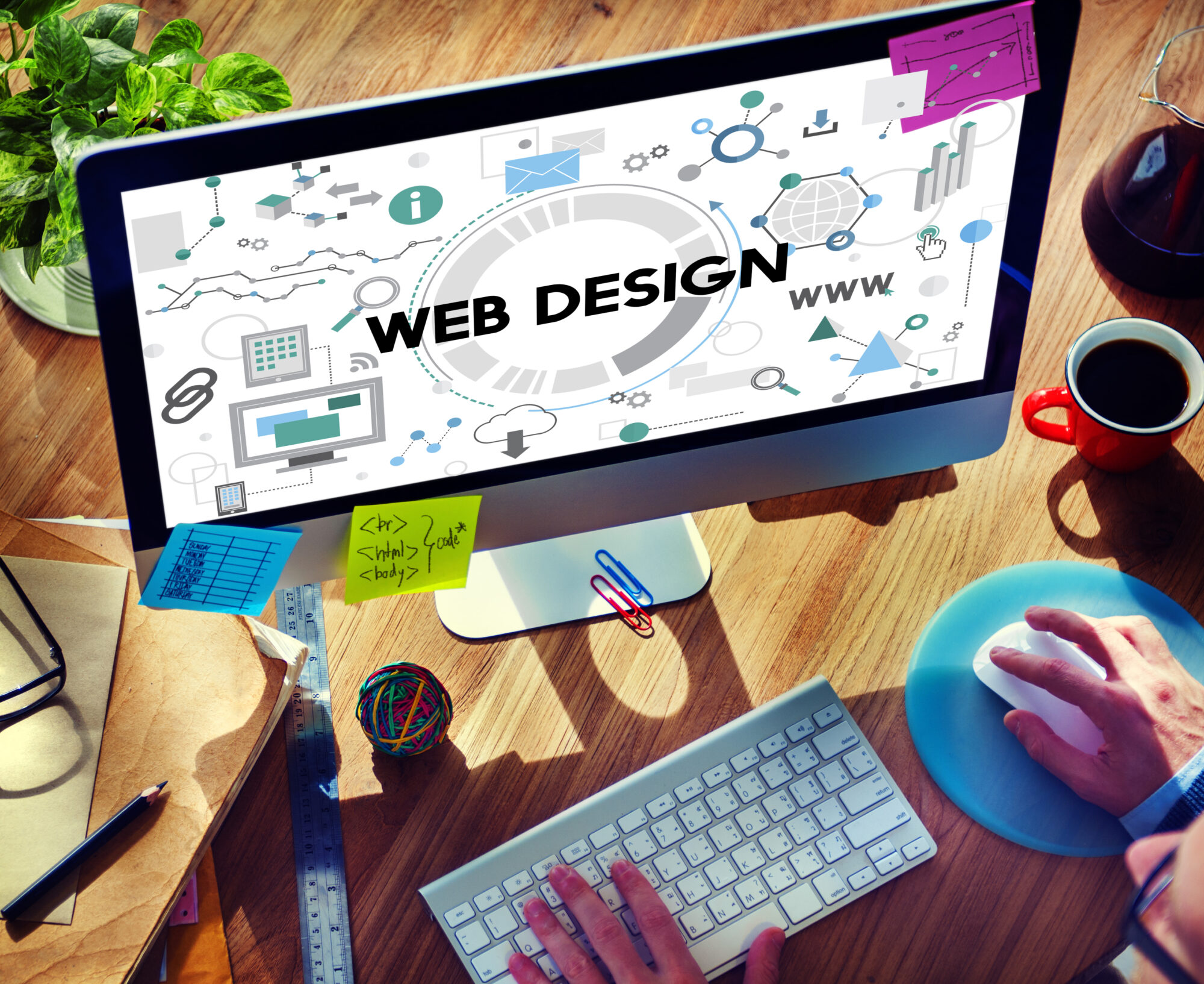 web design technology browsing programming concept